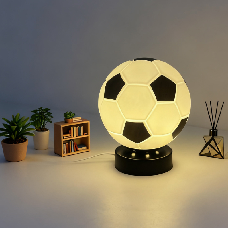 Home Decor Glass - Football LED High-End Creative Gift Table