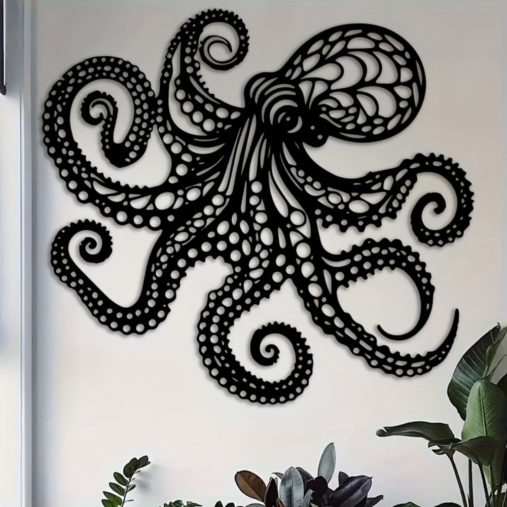 Victory Home Decor - Large Metal Octopus Wall Art Sculpture