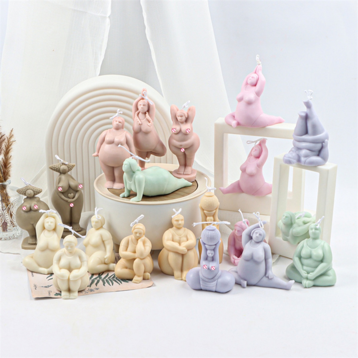 Home Decor Yoga - 3D Lady Body Candle Mold Yoga