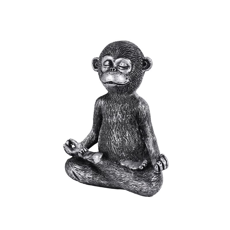 Home Decor Yoga - AC62-Meditating Monkey Statue Resin Yoga Buddha