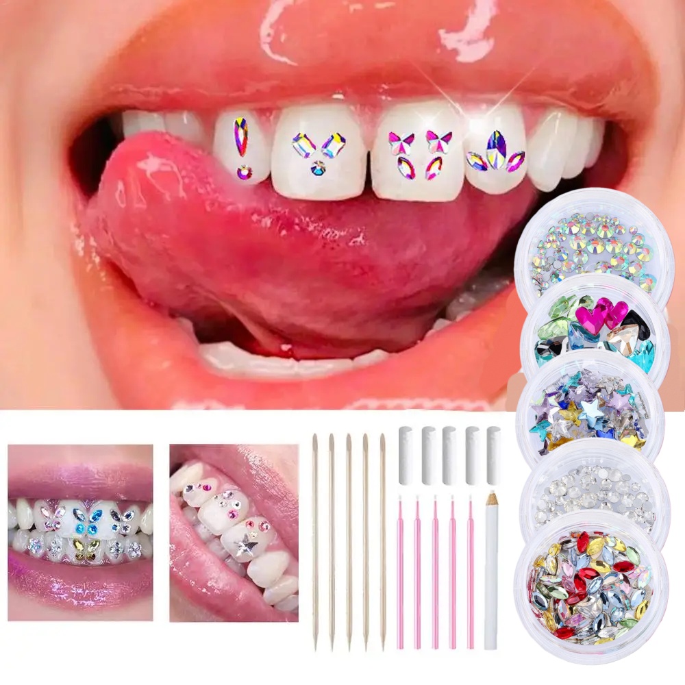 Home Decor Glass - 1set Tooth Gem Decoration Dental Teeth