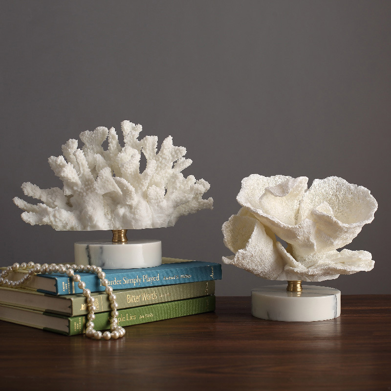 Home Decor Minimalist Style - Nordic Style Simulated Coral Resin Ornament,