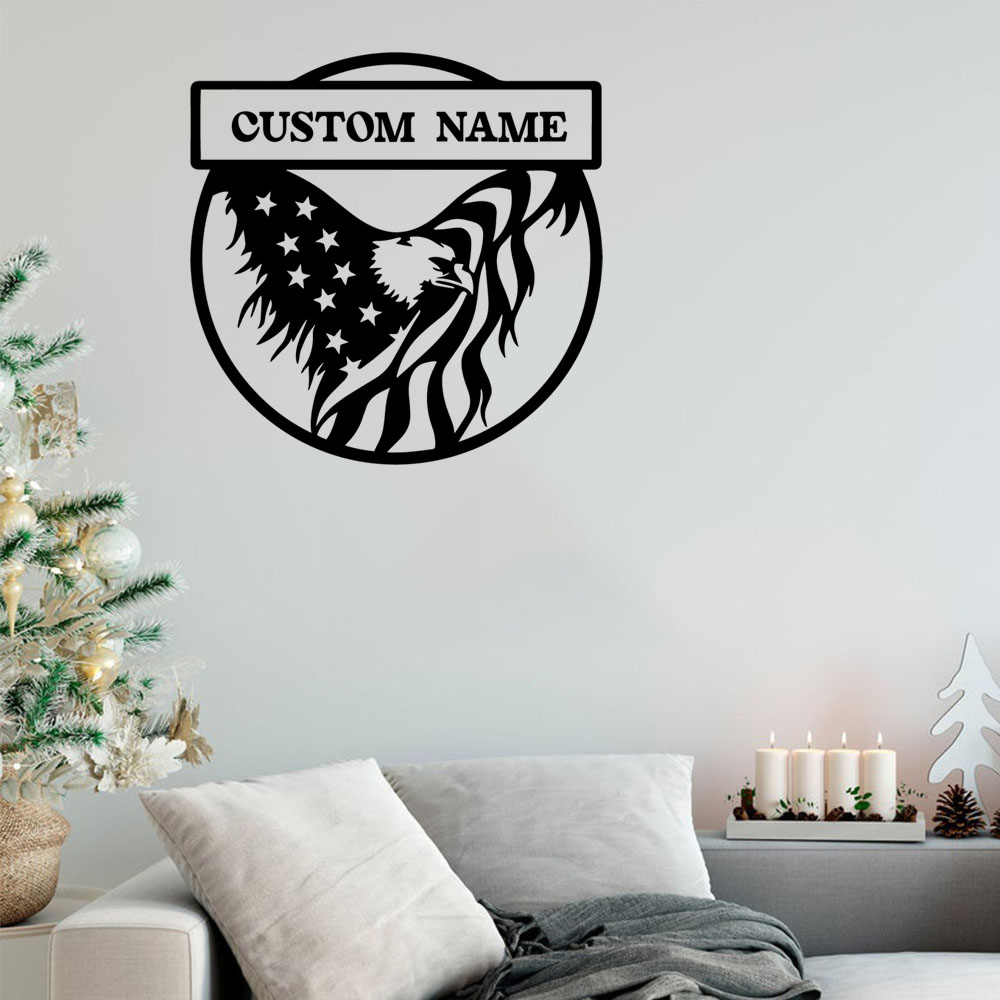 Home Decor Wall Stickers - 1PC Cute Eagle Personalized Text Pvc