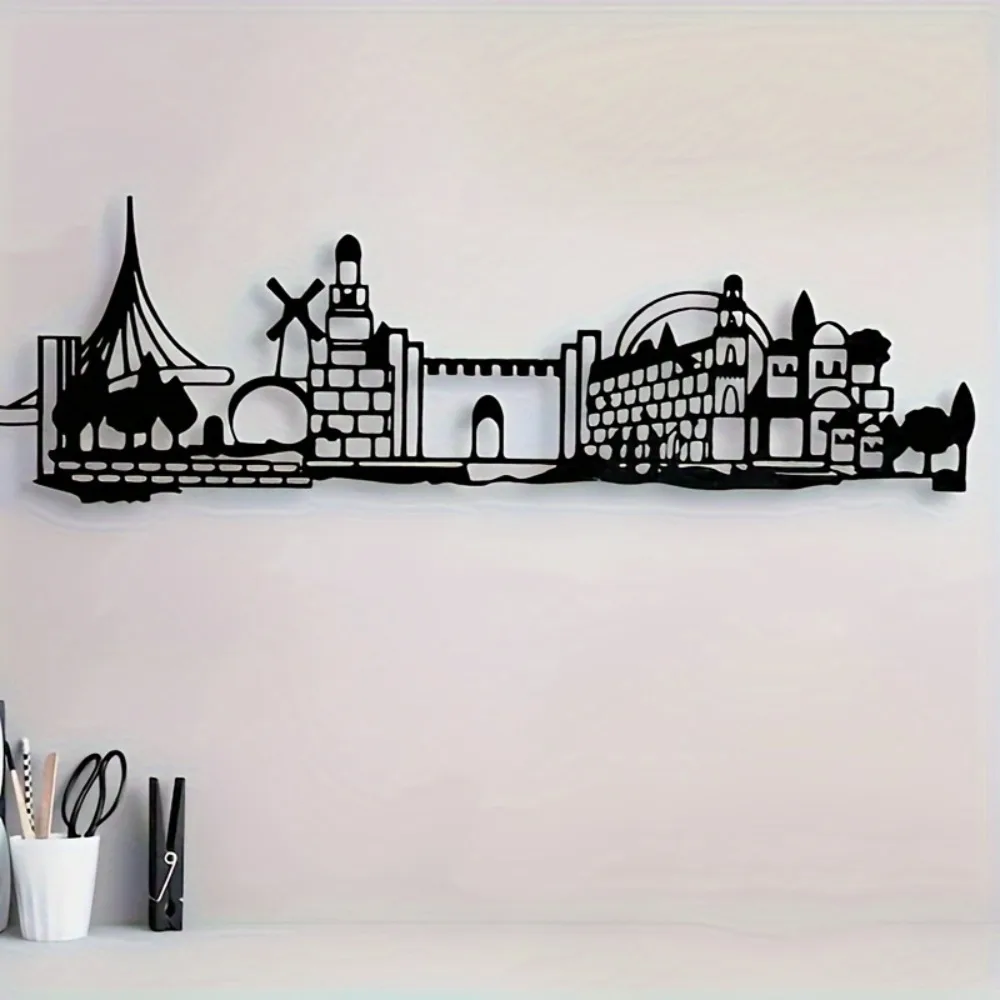 Home Decor You - CIFBUY Iron Wall Art Jerusalem Skyline