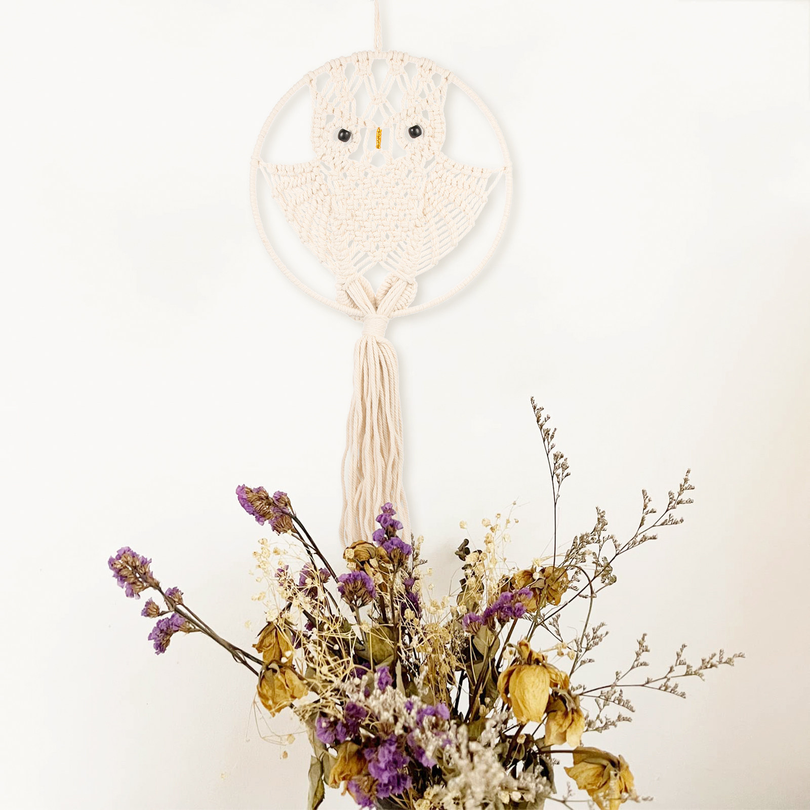Owl Macrame H Woven Woven Tass - đánh giá và giá Macrame Wall Hanging