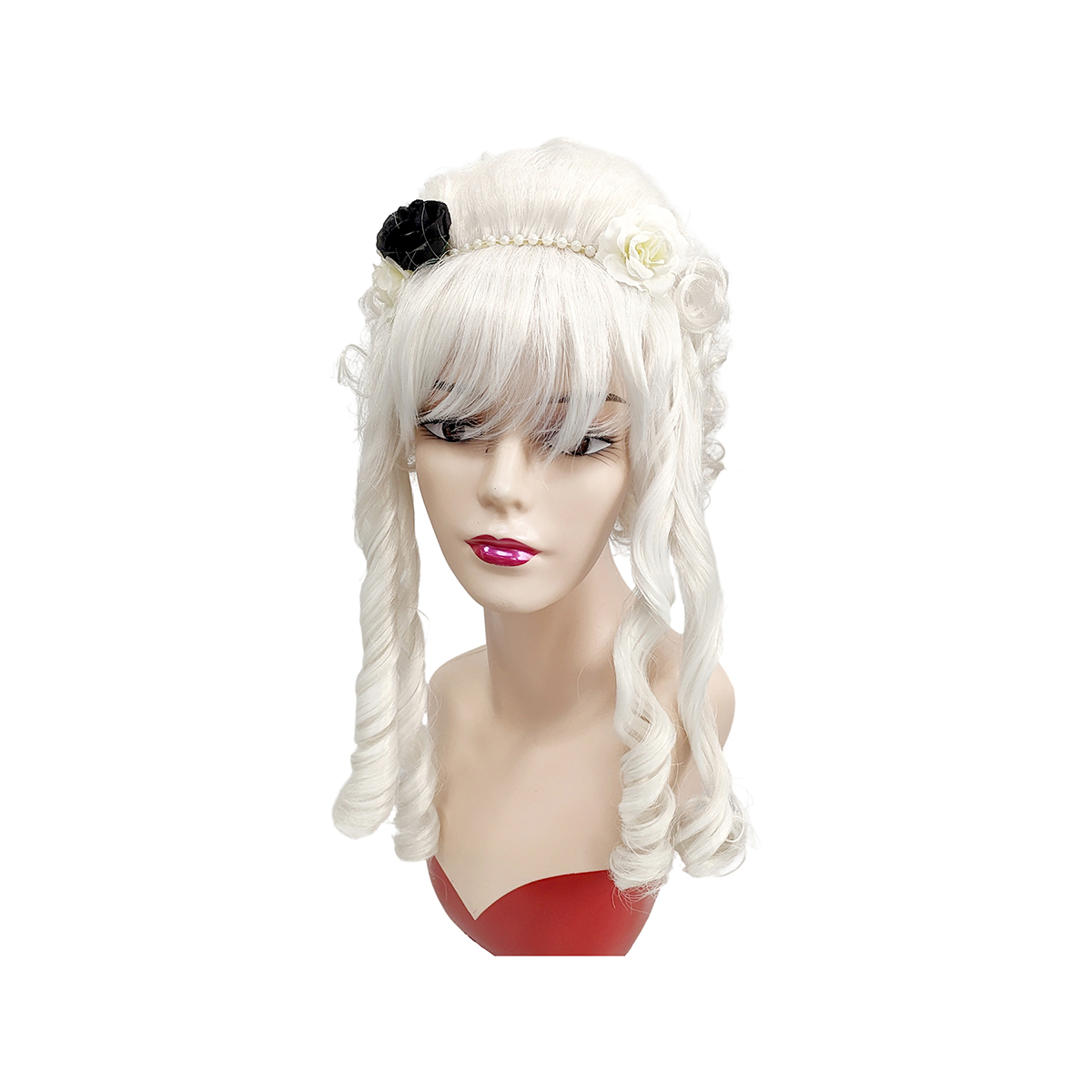 White Victorian Beehive Curly  - đánh giá và giá Victory Home Decor