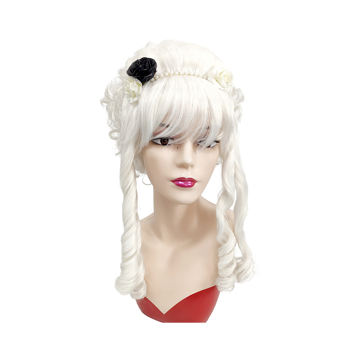 White Victorian Beehive Curly  - đánh giá và giá Victory Home Decor