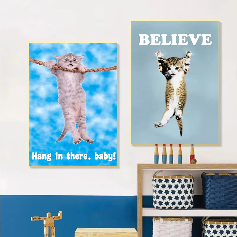 Hang In There Baby Cute Cat Yo - đánh giá và giá Home Decor Yoga