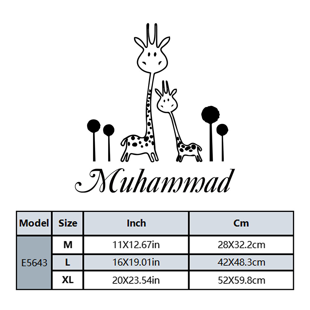 1PC Cute Giraffe Custom Name H - đánh giá và giá Home Decor Wall Stickers
