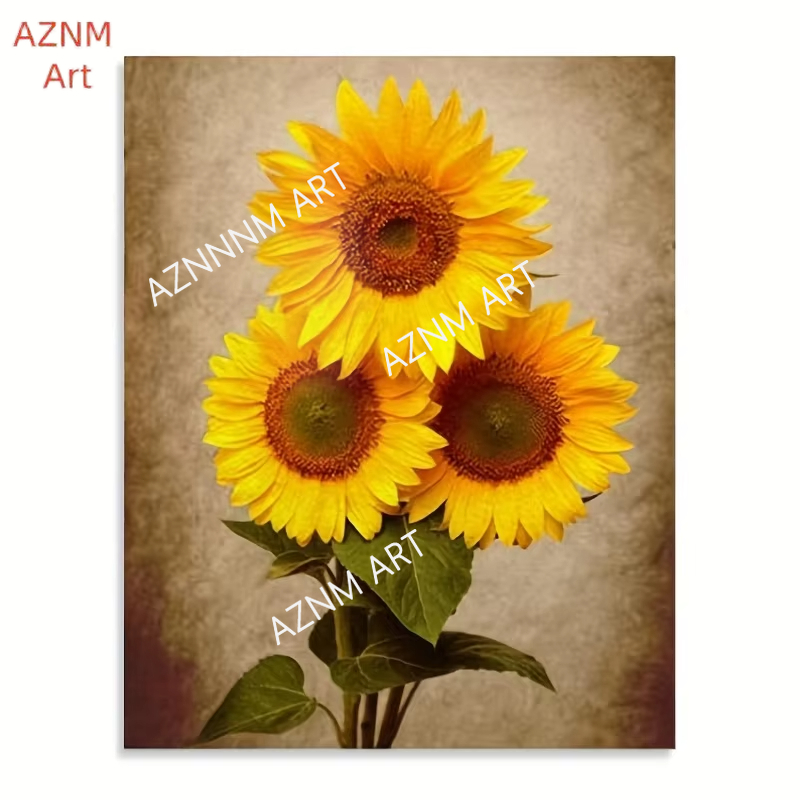1/3PCS Deco Sunflower Canvas W - đánh giá và giá Home Decor Minimalist Style