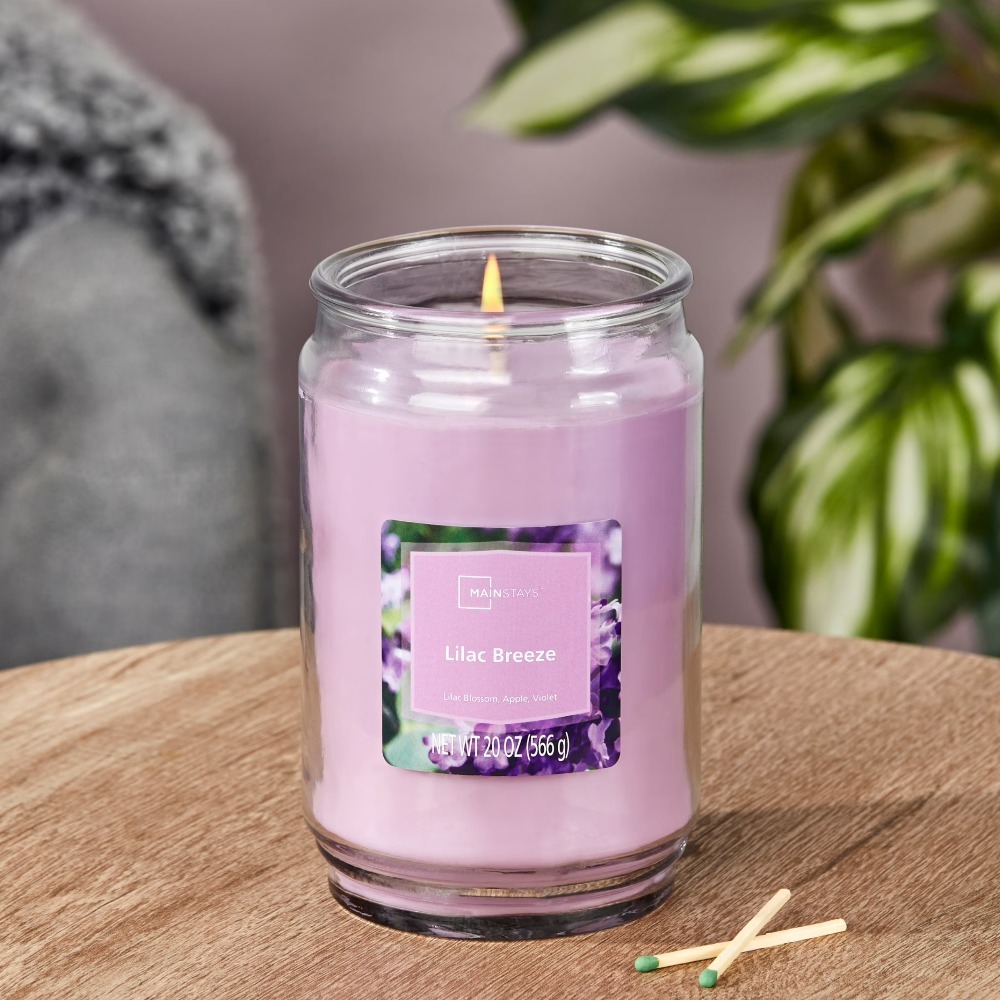 Large Glass Jar Candle Lilac S - đánh giá và giá Home Decor Glass
