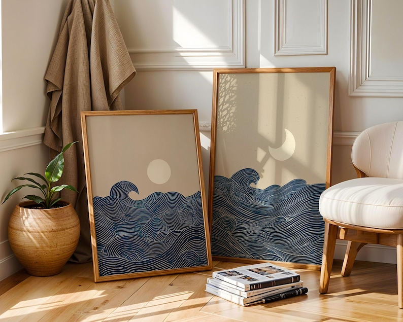 2pcs Japandi Minimalist Moon C - đánh giá và giá Home Decor Minimalist Style