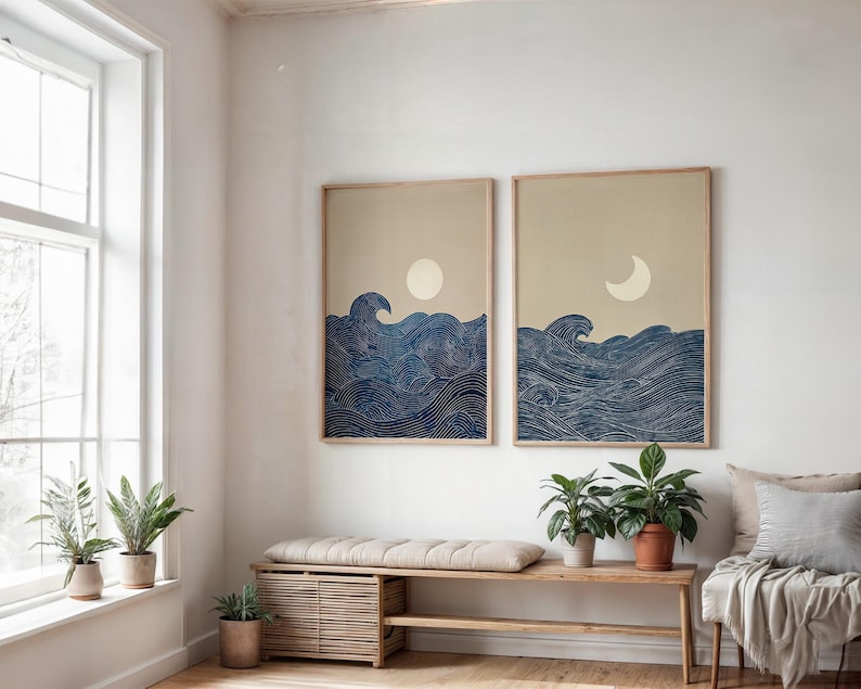2pcs Japandi Minimalist Moon C - đánh giá và giá Home Decor Minimalist Style