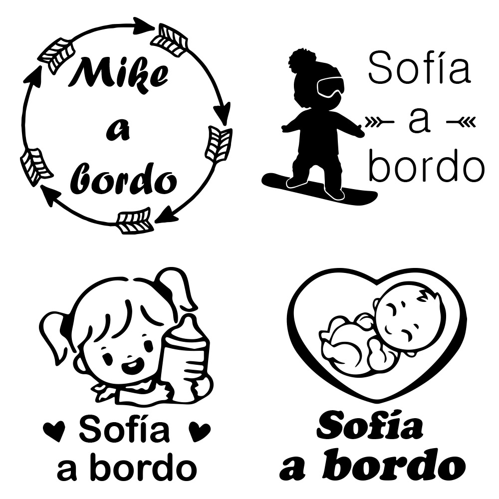 1pc Vinyl baby a bordo colorfu - đánh giá và giá Home Decor Wall Stickers