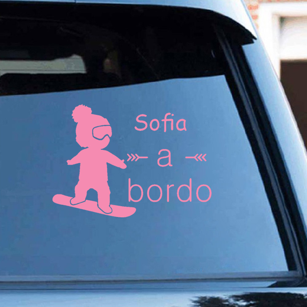 1pc Vinyl baby a bordo colorfu - đánh giá và giá Home Decor Wall Stickers