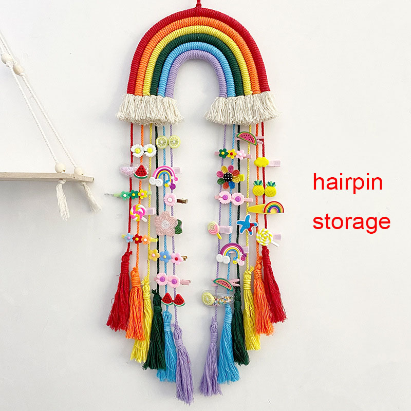 Cotton Rope Woven Rainbow Hang - đánh giá và giá Macrame Wall Hanging