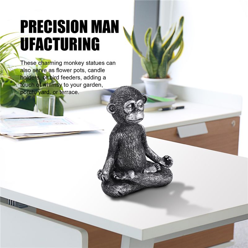 AC62-Meditating Monkey Statue  - đánh giá và giá Home Decor Yoga