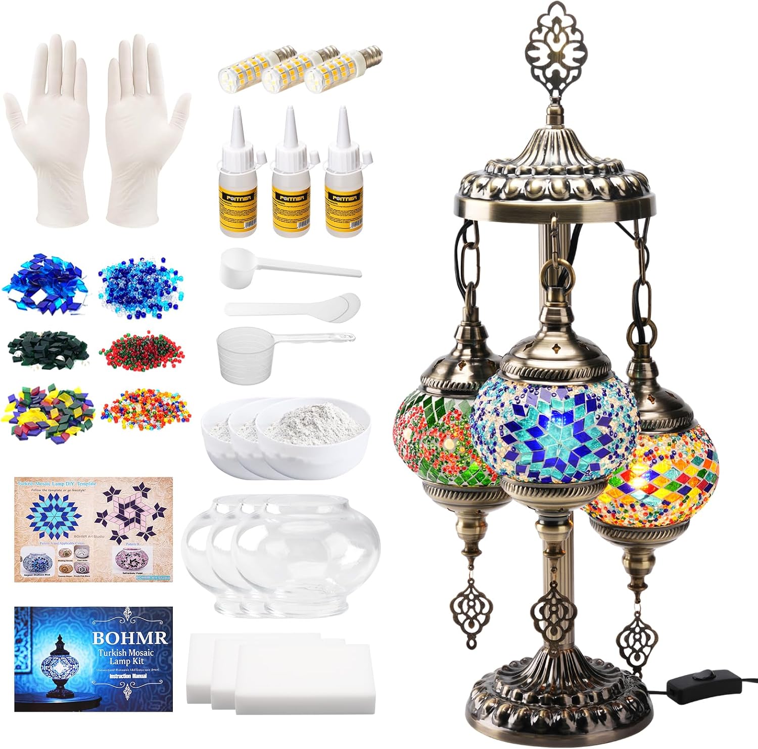 DIY 3 Globe Turkish Mosaic Lam - đánh giá và giá H&M Home Decor