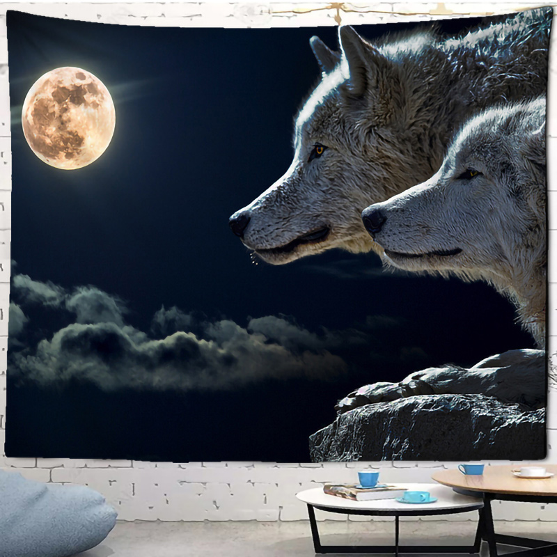 Fantasy wolf tapestry wall han - đánh giá và giá Home Decor Yoga