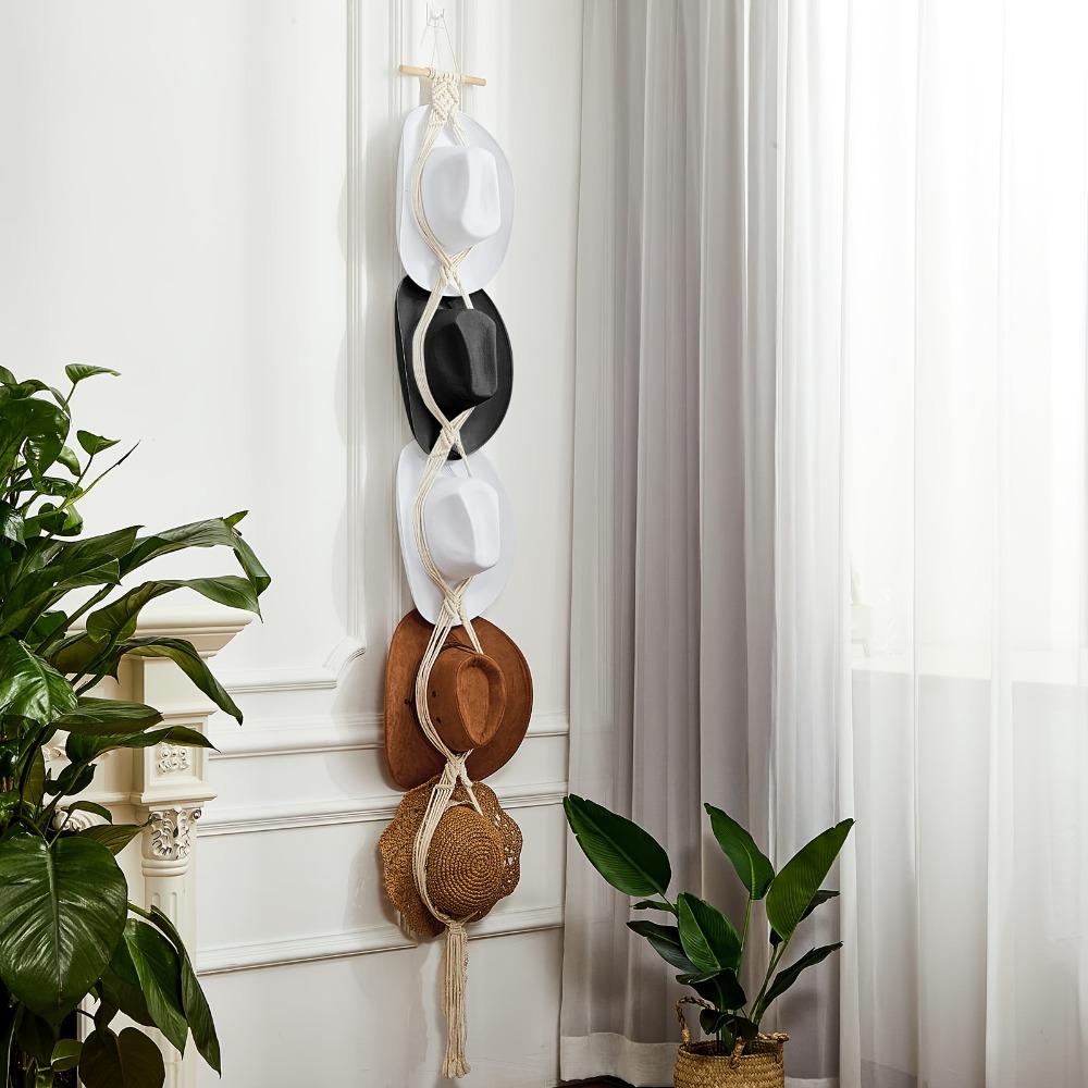 Bohemian Macrame Hat Hanger Ha - đánh giá và giá Macrame Wall Hanging