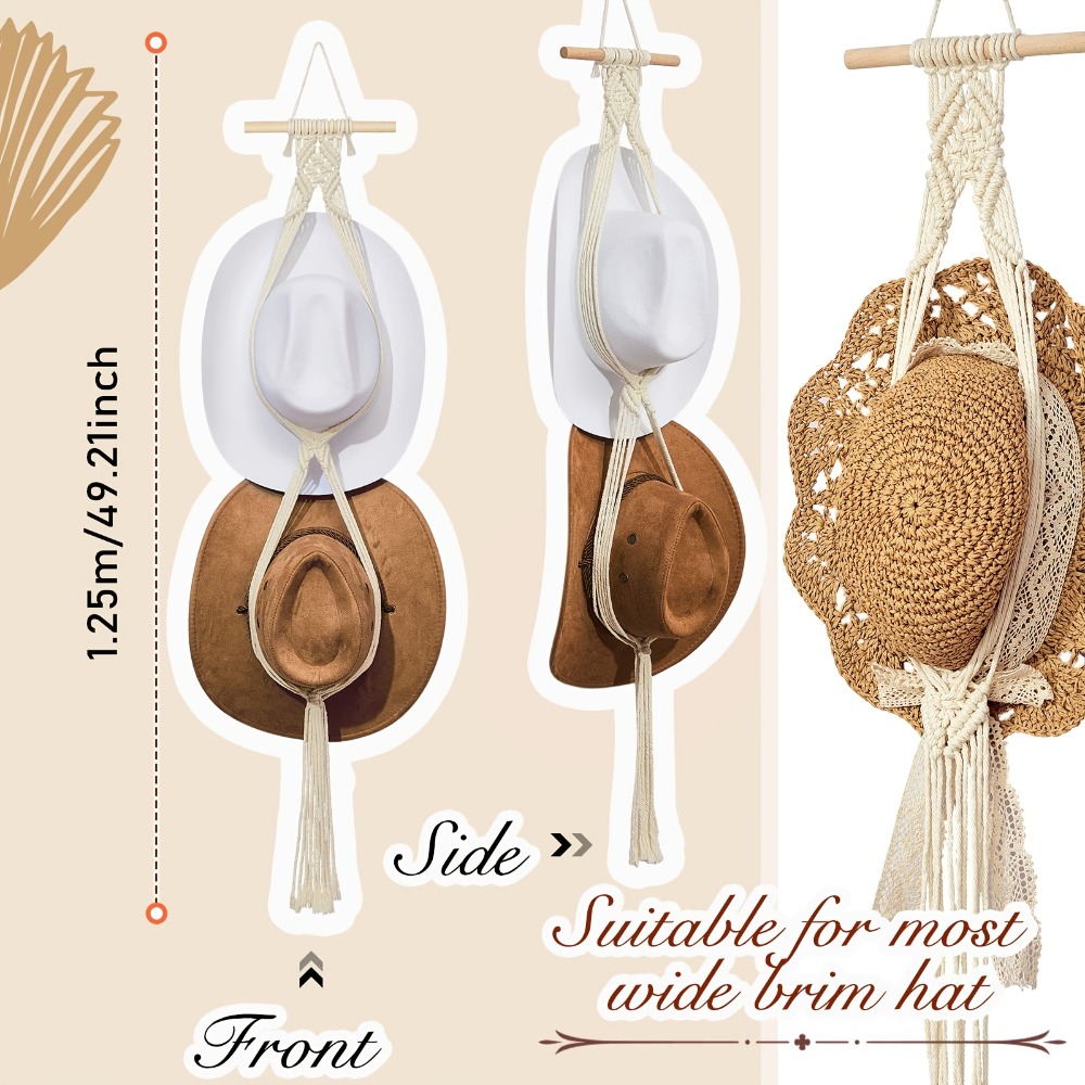 Bohemian Macrame Hat Hanger Ha - đánh giá và giá Macrame Wall Hanging