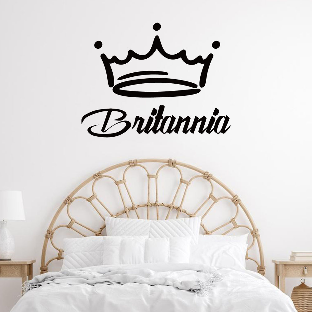 1PC Fashion Crown Customized N - đánh giá và giá Home Decor Wall Stickers