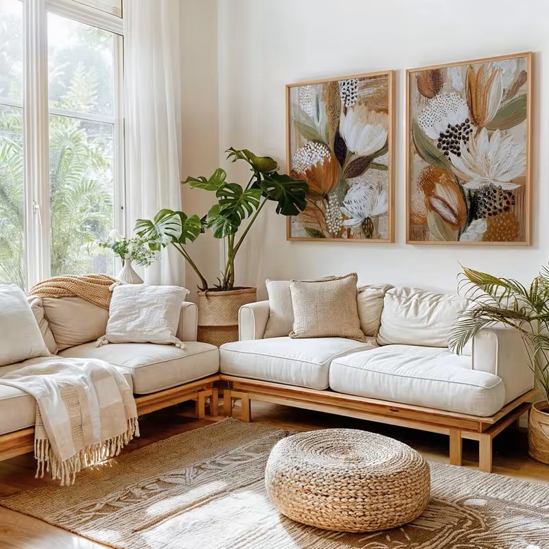 Retro 2pcs Posters Bohemian St - đánh giá và giá Home Decor Minimalist Style