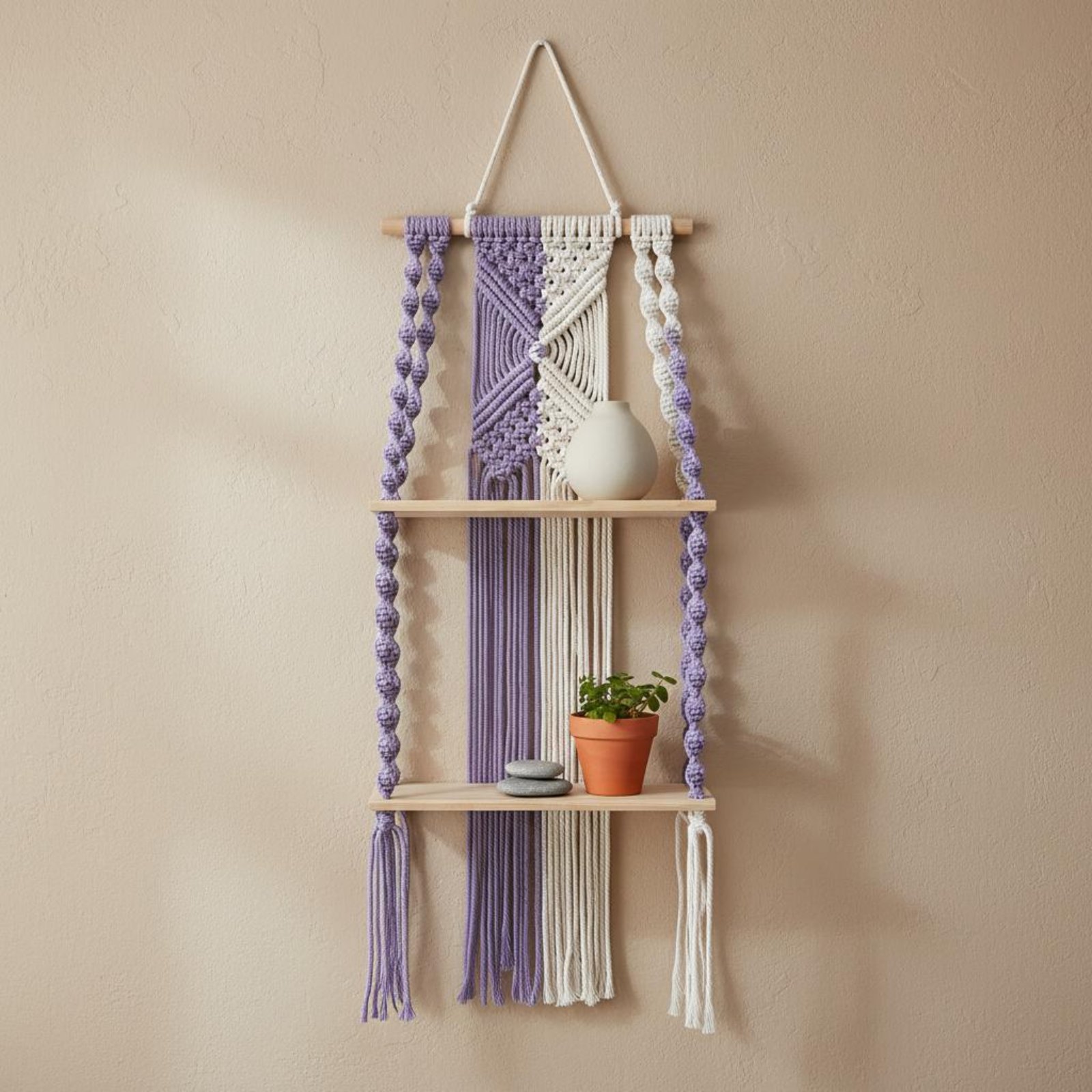 Boho Wall Hanging Shelf Handma - đánh giá và giá Macrame Wall Hanging