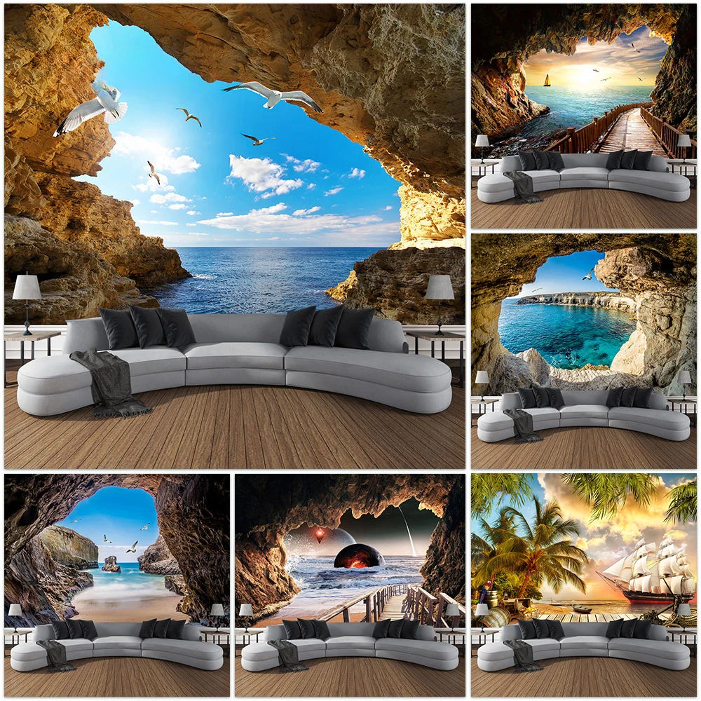 Mountain Cave Landscape Tapest - đánh giá và giá Home Decor Yoga