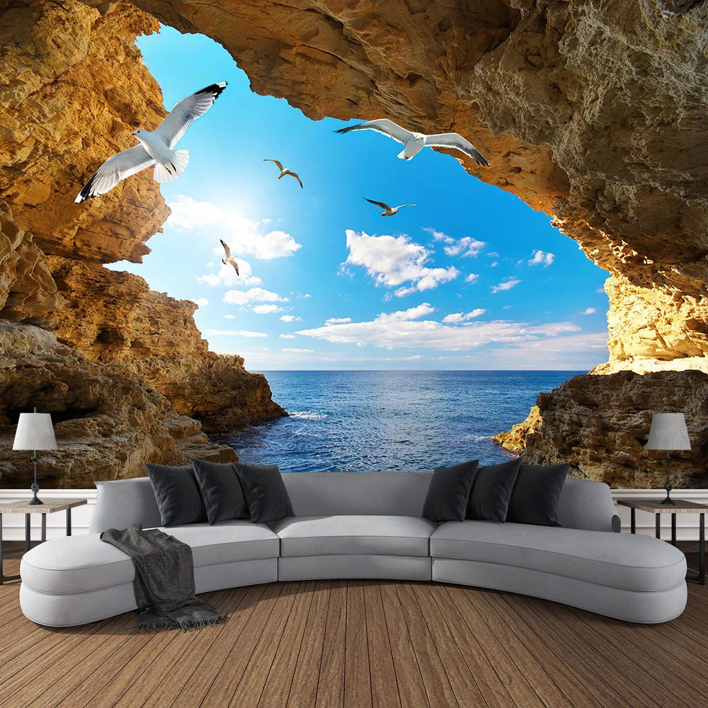 Mountain Cave Landscape Tapest - đánh giá và giá Home Decor Yoga