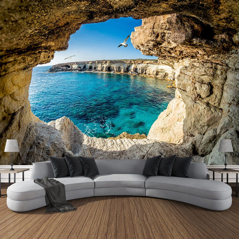 Mountain Cave Landscape Tapest - đánh giá và giá Home Decor Yoga