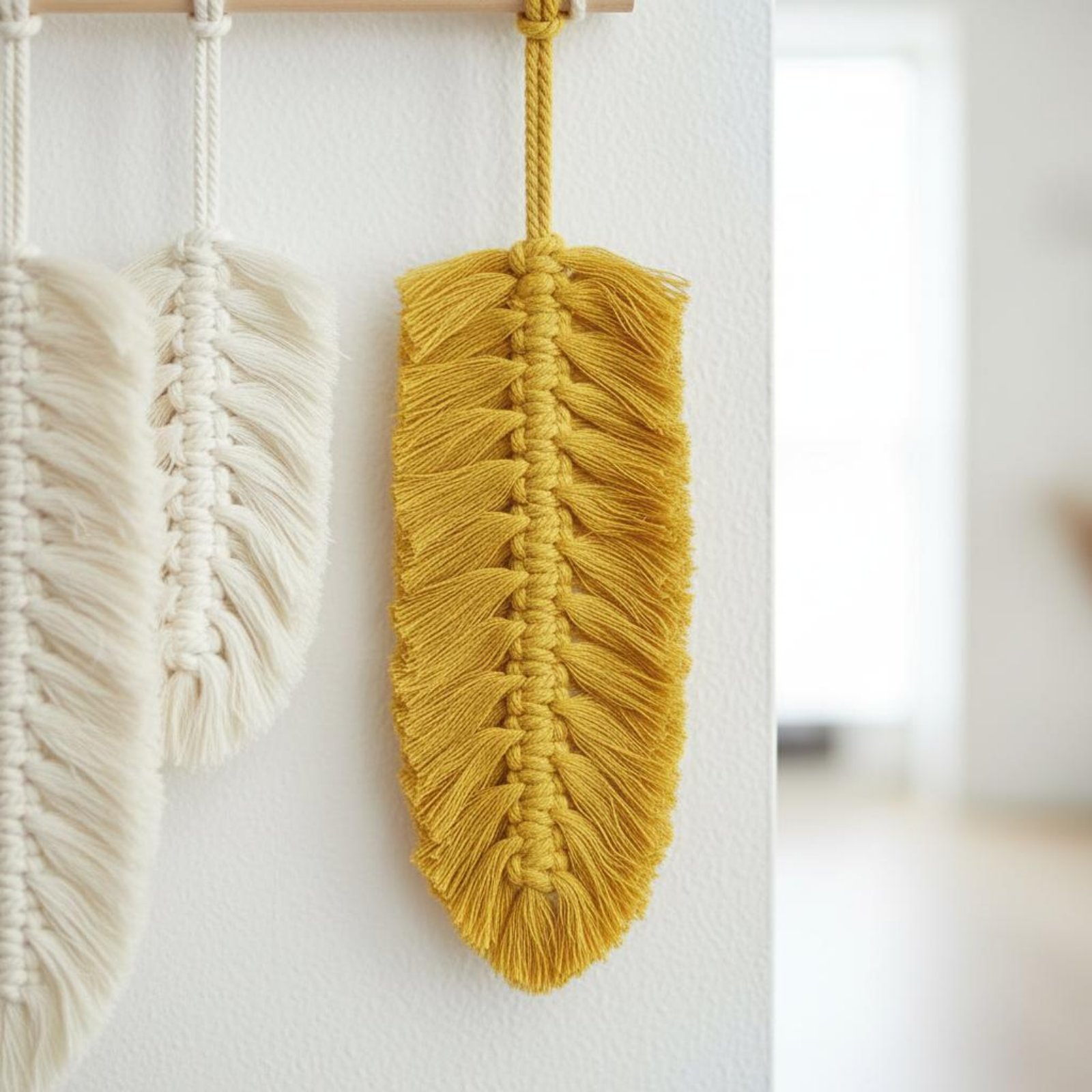 Macrame Feather Wall Hanging H - đánh giá và giá Macrame Wall Hanging