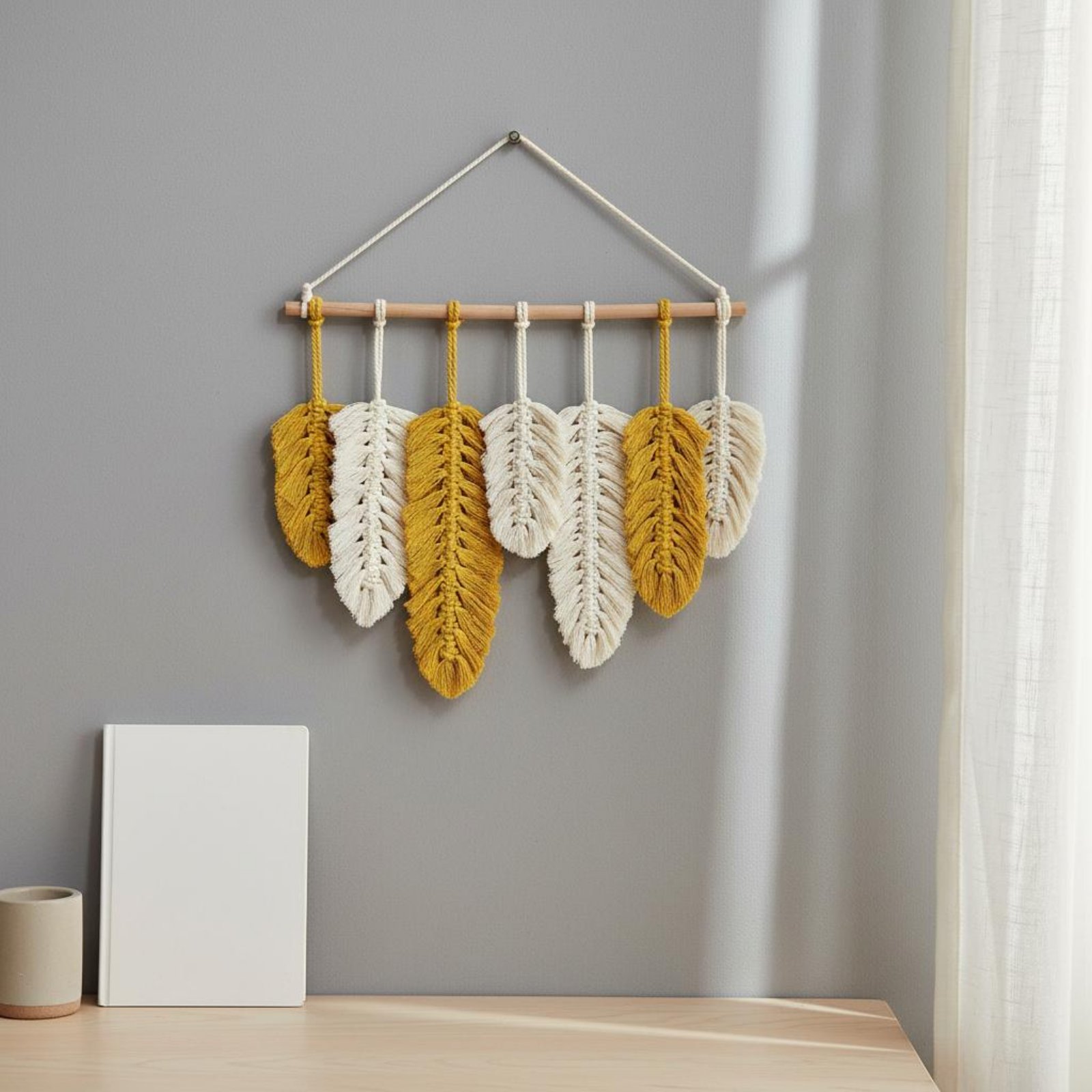 Macrame Feather Wall Hanging H - đánh giá và giá Macrame Wall Hanging
