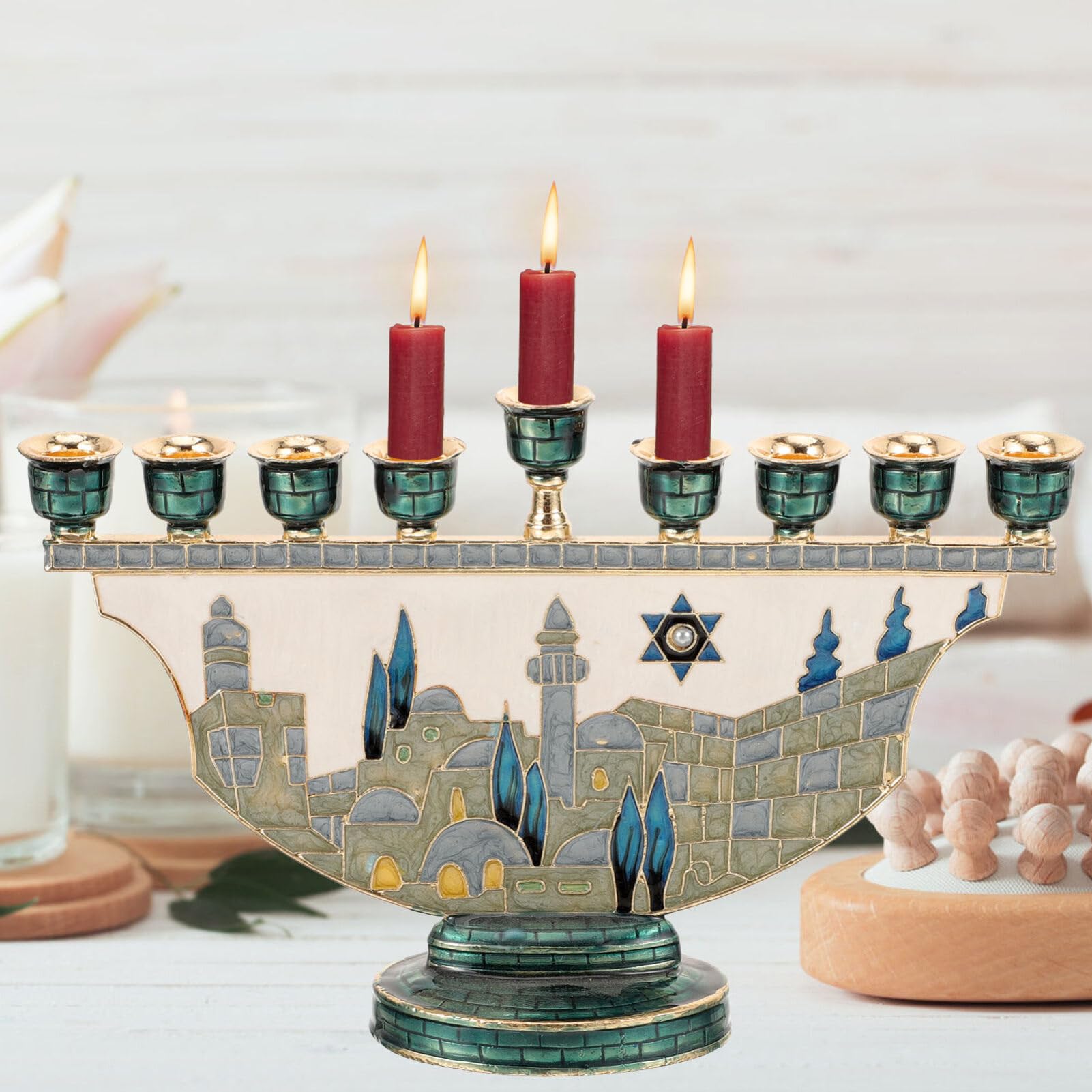 Jerusalem Menorah Hanukkah Can - đánh giá và giá Home Decor You